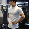 美式运动短袖男t恤健身上衣服训练紧身白色，夏速干弹力显肌肉修身