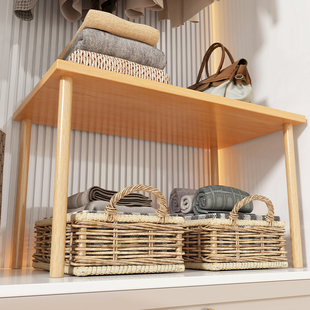衣柜分层架柜子内隔板，置物架可定制木板架子衣橱内简易分隔置物架