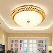 欧式水晶LED卧室吸顶灯奢华客厅灯创意圆形房间灯过道走廊阳台灯