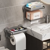 卫生间厕纸盒免打孔壁挂式厕所卷纸架纸巾，抽纸盒卫生纸置物架手机