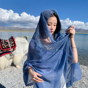 民族风大披肩斗篷女秋冬沙漠旅游拍照保暖两用围巾，夏季空调房外套