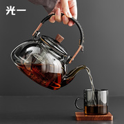 玻璃提梁壶电陶炉专用泡茶壶加茶道水壶家用茶具套装煮茶器蒸茶炉