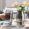 简约创意现代透明玻璃，花瓶水养鲜花绿植，玫瑰插花客厅装饰摆件北欧