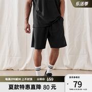 BD健美站夏季直筒黑色短裤男简约篮球训练运动短裤男宽松