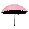 遇水开花创意小清新防紫外线太阳伞折叠晴雨伞黑胶遮阳伞男女