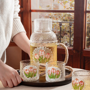 玻璃装冷水壶耐高温大容量配盖花茶茶壶家用商用围炉煮茶加厚耐热