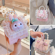 女童包包儿童斜跨包卡通包兔子(包兔子)韩版公主，链条小背包宝宝小女孩包包