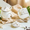 创意陶瓷杯十二星座马克杯带盖带勺情侣水杯，骨瓷牛奶咖啡杯子定制