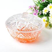 玻璃碗带盖甜品碗燕窝盅，水果沙拉碗醉虾，碗糖缸调料碗面膜时尚创意