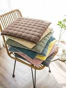 简约北欧毛绒餐椅垫，加厚可拆洗椅子，垫现代布艺久坐办公椅坐垫纯色