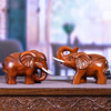 花梨木雕大象摆件红木，雕刻吉祥如意一对象实木大象工艺家居客