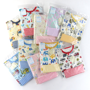 出口日本夏季纯棉短袖护肚套装儿童家居服套装男女童睡衣100-120