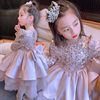 韩国高端女童连衣裙，秋冬款加绒洋气亮片蓬蓬裙，儿童公主裙生日礼服