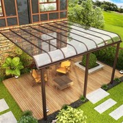 新铝合金遮雨棚阳台，家用露台天台防雨别墅，庭院遮阳棚透明耐力