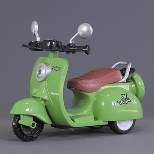 小绵羊摩托车模型儿童惯性声光玩具车男孩，宝宝卡通踏板摩托三轮车