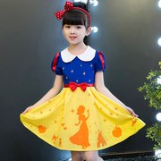 儿童服装迪士尼白雪公主裙子女童连衣裙秋夏季印花裙洋气