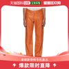 香港直邮潮奢 CMMN SWDN 男士橙色 Billy 皮革长裤