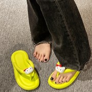 香港可爱玩偶拖鞋2023夏季室内防滑人字拖女款可湿水软萌拖鞋