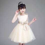 儿童礼服公主裙夏季花童婚纱，小女孩高端晚礼服女童钢琴演奏蓬蓬。
