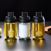 厨房调味罐玻璃，密封调味瓶勺盖一体调料瓶刷油瓶蜂蜜瓶油壶