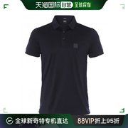 香港直邮Hugo Boss男士Polo 衫黑色修身版型丝光短袖简约日常