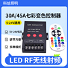 led七彩变色rgb灯带控制器模组灯条发光字模块45A大功率遥控器12v