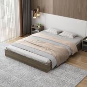 榻榻米床架实木床现代简约硬板双人床落地床排骨架日式地台床
