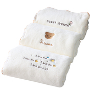宝宝浴巾柔软吸水新生婴儿牛奶，绒盖巾毛毯，初生宝宝洗澡巾包盖多用