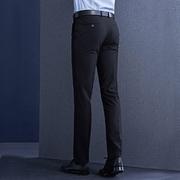 西裤男韩版修身休闲高级感裤子，商务垂感直筒，黑色正装男裤西装裤男