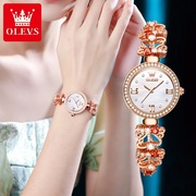 明星代言欧利时品牌手表时尚抽绳式手链型可调节石英女士手表女表