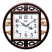 钟表挂钟客厅个性创意时尚，家用壁钟中国风静音雕花中式时钟石英钟