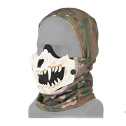 WST 獠牙面具头套版（白嘴）高透气性便携锁扣CS战术防护面罩护脸