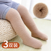 婴儿袜子秋冬加厚新生宝宝，长筒袜过膝分体，加长大腿根加绒保暖护膝