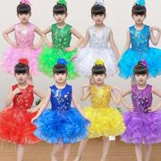 六一儿童演出服亮片纱裙幼儿园合唱服女童公主裙，舞蹈表演服蓬蓬裙