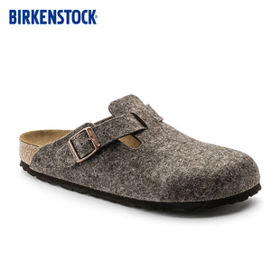 birkenstock勃肯秋冬羊毛毡德国软木，时尚拖鞋女boston系列