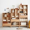 高档北欧日式全实木书架橡木，书房置物架现代简约展示架书柜储物柜