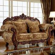 123奢华欧式布艺沙发可拆洗客厅整装组合美式三人，实木别墅小户型