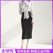 高级感ol通勤半身裙高腰带(高腰带)arima韩国春夏职业西装一步裙