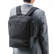 日本sanwa轻薄竖立式大容量电脑包通勤笔记本包手提(包手提)双肩包减震(包减震)男式商务出差15.6书包大学生多用途设计背包
