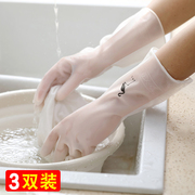 洗碗手套女家用厨房，防水刷碗洗衣服洗菜贴手清洁耐用家务胶皮手套