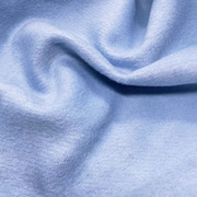 淡蓝色单面羊绒面料斜纹羊毛绒，柔软保暖做大衣，外套布料大块布头