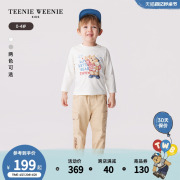 TeenieWeenie Kids小熊童装24春季男宝宝圆领套头印花长袖T恤