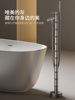全铜灰色竹节落地浴缸龙头立柱龙头木桶中式欧式浴盆冷热水龙头