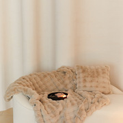 北欧轻奢保暖仿皮草毯子沙发卧室，飘窗毯柔和亲肤毛毯软糯秋冬毯子