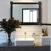 法式复古浴室镜壁挂式家用卫生间，镜子梳妆台化妆镜创意，客厅装饰镜