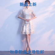 旗袍年轻款少女2023款改良版时尚日常清新低领中国风性感连衣裙
