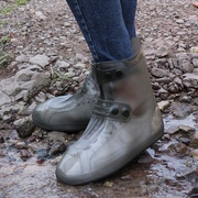轻便硅胶雨鞋套女士便携低帮短筒男时尚成人防滑透明雨靴韩国