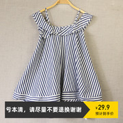 120-130-150-160，*梯，女童夏季短袖连衣裙，儿童吊带裙子大裙摆