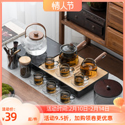 茶盘套装家用全自动一体式蓄排干泡台烧水壶，玻璃办公功夫茶具小型