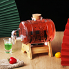 家用泡酒瓶可带龙头玻璃酿酒坛透明红酒果酒桶玻璃罐可乐醒酒器
